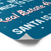 Christmas Be Nice To The Real Estate Agent Santa  Poster (Hoek)