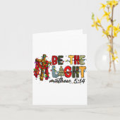 Christmas Be The Light Sun Matthew 5_14 Bible Chri Kaart (Gele Bloem)