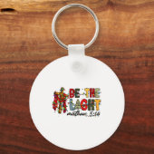 Christmas Be The Light Sun Matthew 5_14 Bible Chri Sleutelhanger (Voorkant)