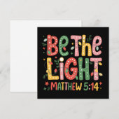 Christmas Be The Light Xmas Christian Holiday  Feestdagenkaart (Voorkant / Achterkant)