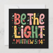 Christmas Be The Light Xmas Christian Holiday  Feestdagenkaart (Voorkant)
