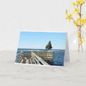 Christmas Beach Boardwalk Kaart (Gele Bloem)