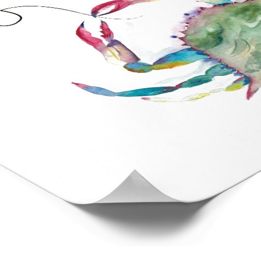 Christmas Beach House Waterverf Print (Hoek)