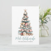 Christmas Beach Mele Kalikimaka Feestdagenkaart (Staand voorkant)