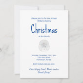 Christmas Beach Party Tropische Zanddollar Kaart (Voorkant)