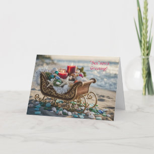 Christmas Beach Seasons Groeten Zeesterren Kaart