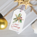 Christmas Beach Starfish Zeeen N Groetjes Cadeaulabel<br><div class="desc">Deze prachtige tropische strand "Zeeen n’ Greetings" cadeau-labels zijn ideaal om de afwerking van de kust touch toe te voegen aan uw vakantie geschenken,  en beschikken over een waterverf zeesterren versierd met hulst bladeren,  bessen,  en dennentakjes,  en trendy moderne handschrift script.</div>