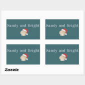 Christmas Beach Vacation Sandy and Bright Seashell Rechthoekige Sticker (Vel)