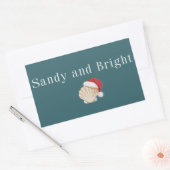 Christmas Beach Vacation Sandy and Bright Seashell Rechthoekige Sticker (Envelop)