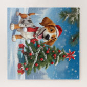 Christmas Beagle Dog Jigsaw Puzzel (Horizontaal)