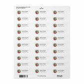 Christmas Beagle Dog Retour Adreslabels Etiket (Full Sheet)