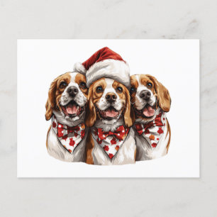 Christmas Beagle Dogs Briefkaart