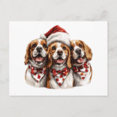 Christmas Beagle Dogs Briefkaart (Voorkant)
