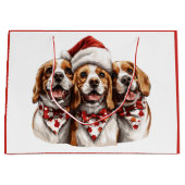 Christmas Beagle Dogs Groot Cadeauzakje (Voorkant)