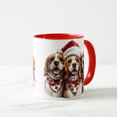 Christmas Beagle Dogs Mok (Voorkant rechts)