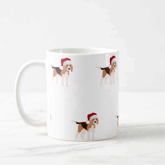 Christmas Beagle Mug Koffiemok (Links)