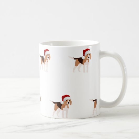 Christmas Beagle Mug Koffiemok (Rechts)