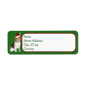 Christmas Beagle retour adres label (Voorkant)