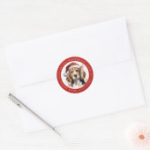 Christmas Beagle Ronde Stickers (Envelop)