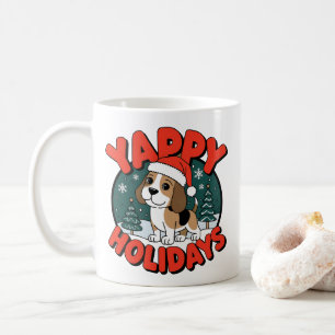 Christmas Beagle Yappy Feestdagen Funny Dog Lover Koffiemok
