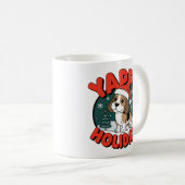 Christmas Beagle Yappy Feestdagen Funny Dog Lover Koffiemok (Voorkant rechts)
