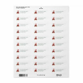 Christmas Bear Christmas Return Address Label (Full Sheet)