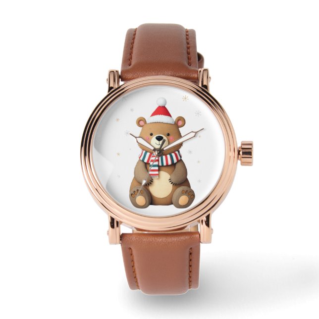 Christmas Bear Horloge (Voorkant)