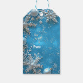 Christmas Beautiful Glitter Snowflakes Ornaments Cadeaulabel (Achterkant)