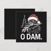 Christmas Beaver O Dam Feestdagenkaart (Voorkant / Achterkant)