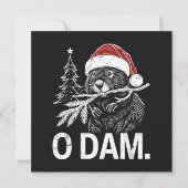Christmas Beaver O Dam Feestdagenkaart (Voorkant)