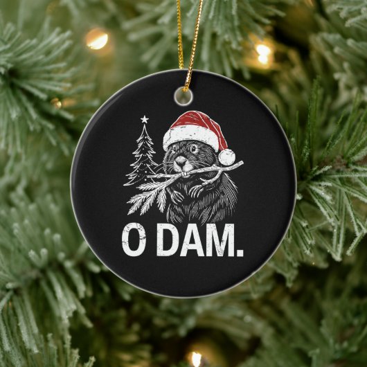 Christmas Beaver O Dam Keramisch Ornament (Boom)