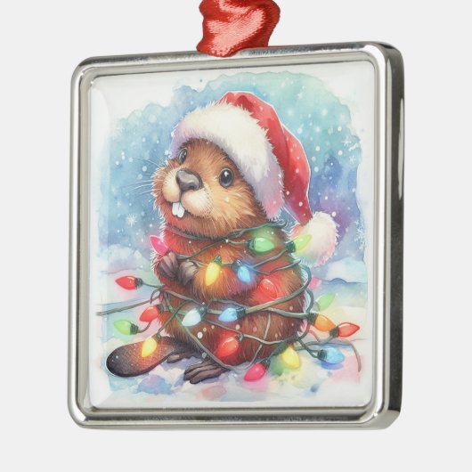 Christmas Beaver Ornament (Links)