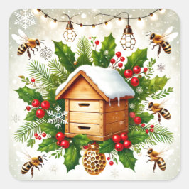 Christmas Beekeeping Sticker | Overdraagbaar ontwe