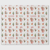 Christmas Beer Gift Wrap - gepersonaliseerde verpa Cadeaupapier (Vlak)