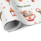 Christmas Beer Gift Wrap - gepersonaliseerde verpa Cadeaupapier (Rol Hoek)
