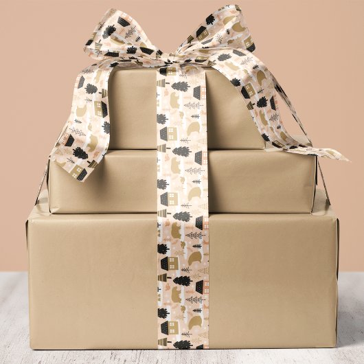 Christmas Beer Village in roze, zwart en goud Satijnen Lint