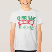 Christmas Begins with Christ-15523 T-Shirt Hoodie (Voorkant)