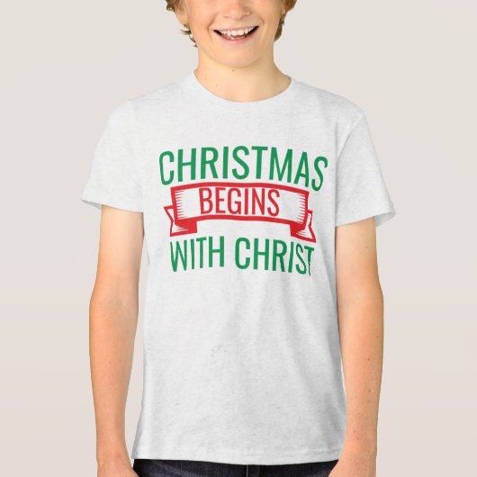 Christmas Begins with Christ-15523 T-Shirt Hoodie (Voorkant)