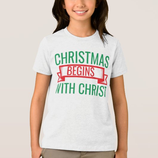 Christmas Begins with Christ-15523 T-Shirt Hoodie (Voorkant)