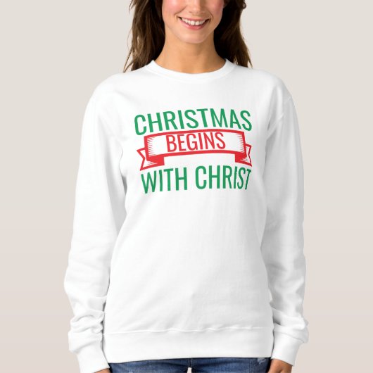 Christmas Begins with Christ-15523 T-Shirt Hoodie (Voorkant)