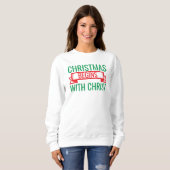Christmas Begins with Christ-15523 T-Shirt Hoodie (Voorkant volledig)