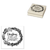 CHRISTMAS BEGINT MET CHRIST RUBBERSTEMPEL (Gestempeld)