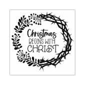 CHRISTMAS BEGINT MET CHRIST RUBBERSTEMPEL (Afrduk)