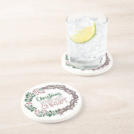 CHRISTMAS BEGINT MET CHRIST Stone Onderzetter