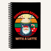 CHRISTMAS BEGINT MET EEN LATTE NOTITIEBOEK (Voorkant)