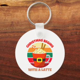 CHRISTMAS BEGINT MET EEN LATTE SLEUTELHANGER