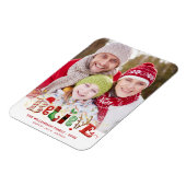 Christmas Believe Fotonaam Nostalgisch Magneet (Linkerzijde)