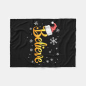 Christmas Believe Santa Claus Believe Christmas  Fleece Deken (Voorkant (Horizontaal))