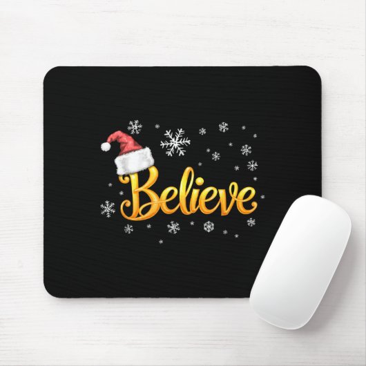 Christmas Believe Santa Claus Believe Christmas  Muismat (Met muis)
