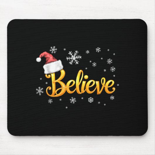 Christmas Believe Santa Claus Believe Christmas  Muismat (Voorkant)
